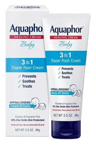 Aquaphor Baby 3-In-1 Diaper Rash Relief Cream