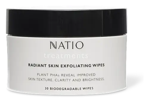 Natio Radiant Skin Exfoliating Wipes
