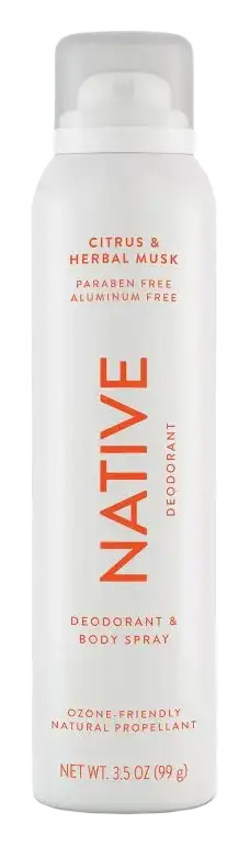 Native Deodorant & Body Spray Citrus & Herbal Musk