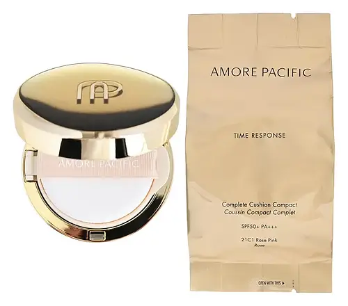 AMOREPACIFIC Time Response Complete Cushion Compact SPF 50+ PA+++ 21C1 Rose Pink