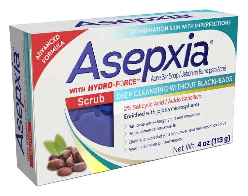 Asepxia Scrub Acne Bar Soap Deep Cleansing With 2% Salicylic Acid