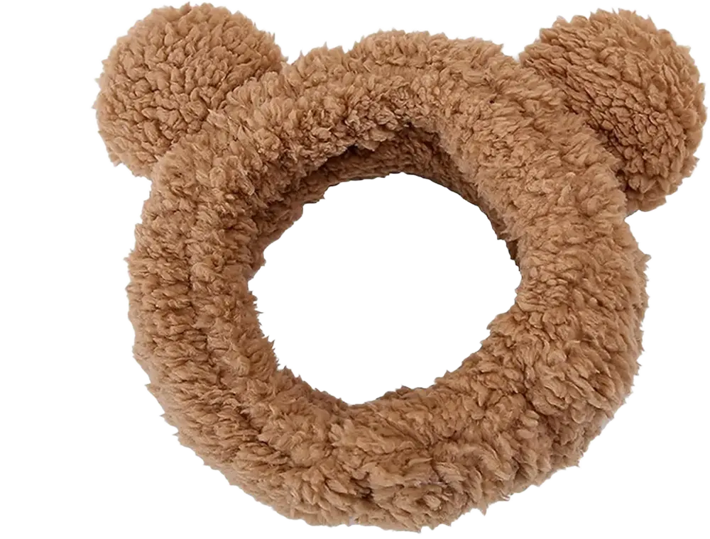 Shobido Bear Ear Chenille Face Wash Headband