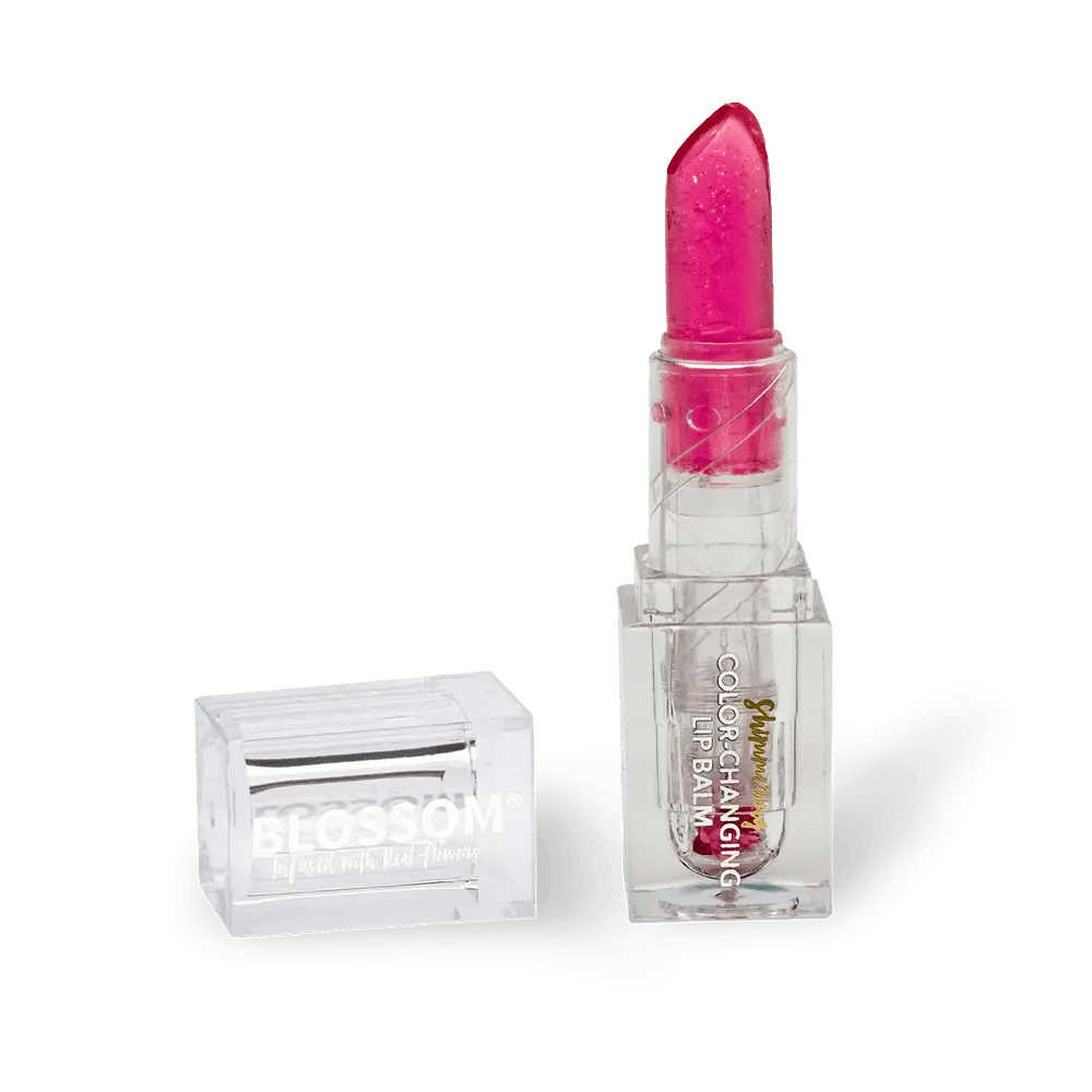Blossom Shimmering Color-Changing Lip Balm Electric Pink