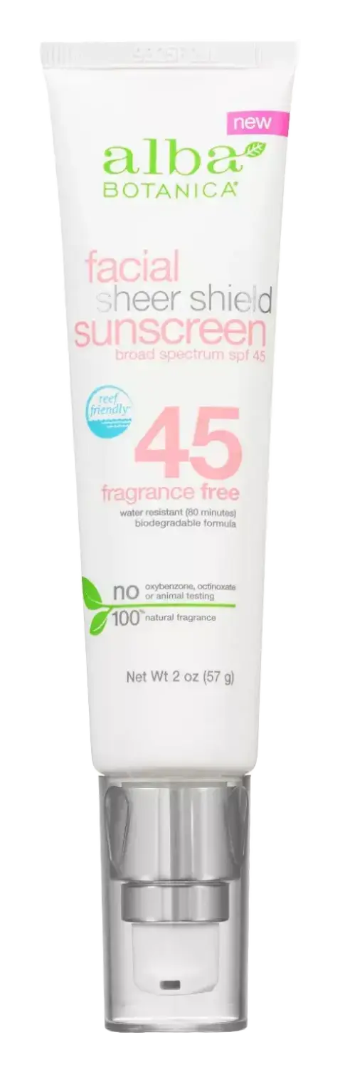 Alba Botanica Facial Sheer Shield Sunscreen SPF 45
