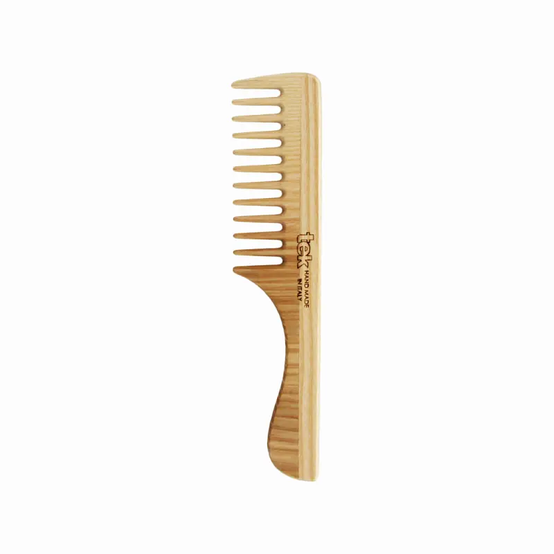 Tek Wide-Tooth Comb With Wooden Handle