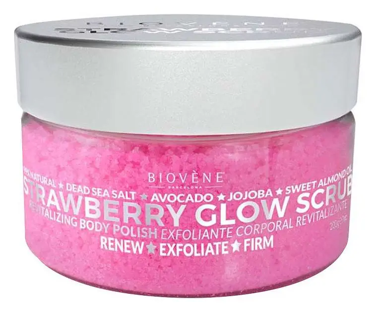 Biovène Barcelona Strawberry Glow Scrub Revitalizing Body Polish