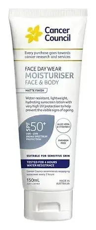 Cancer Council Face Day Wear Moisturiser Water Resistant SPF 50+