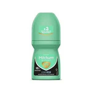 Mitchum Women Antiperspirant Deodorant Roll On Invisible Clear Fresh