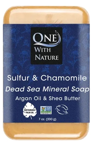 One With Nature Dead Sea Mineral Soap Sulfur & Chamomile
