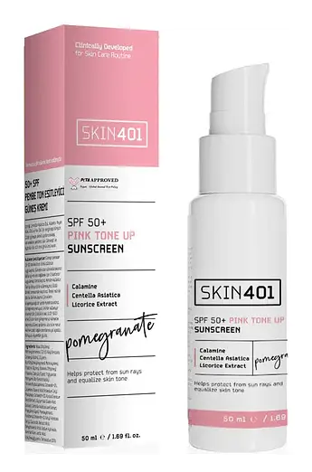 Skin401 SPF 50+ Pink Tone Up Sunscreen