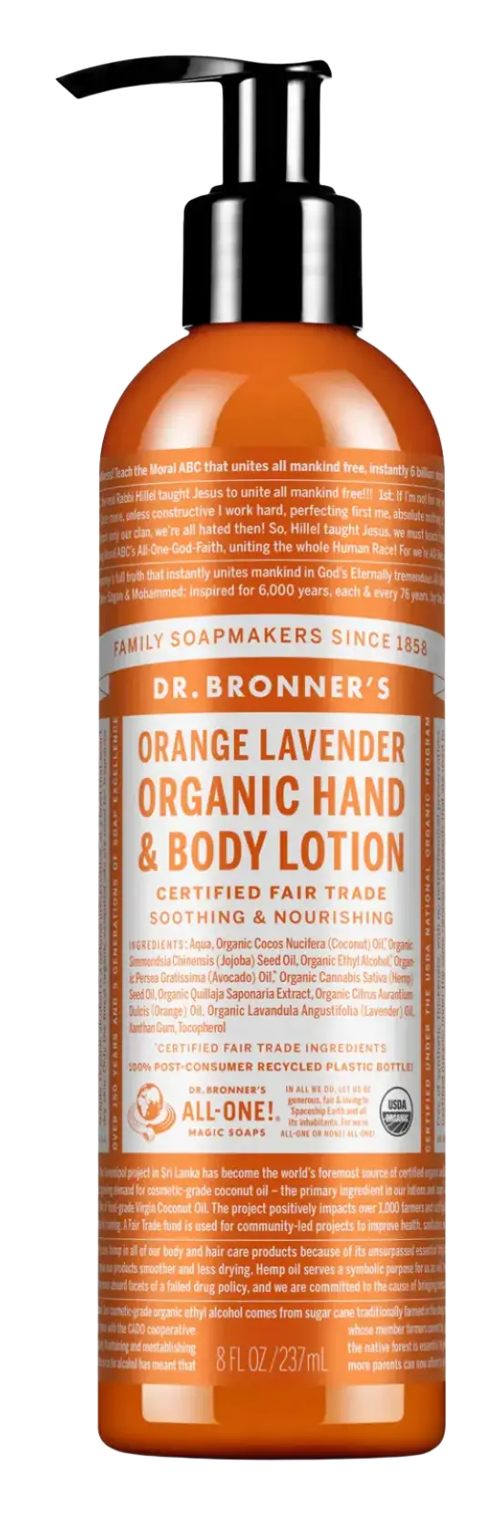 Dr. Bronner's Hand & Body Lotion Orange Lavender