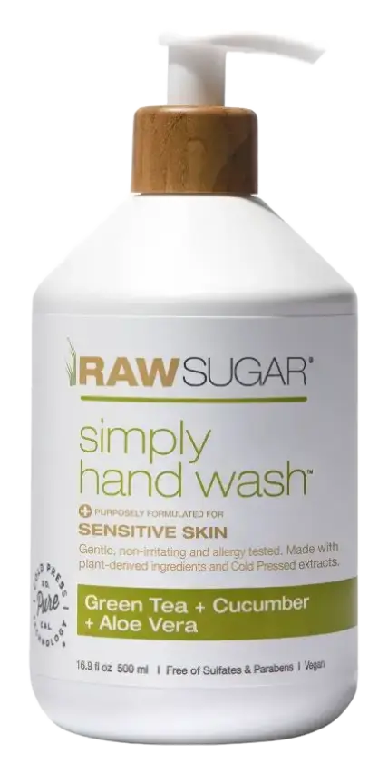 Raw Sugar Simply Hand Wash Sensitive Skin Green Tea + Cucumber + Aloe