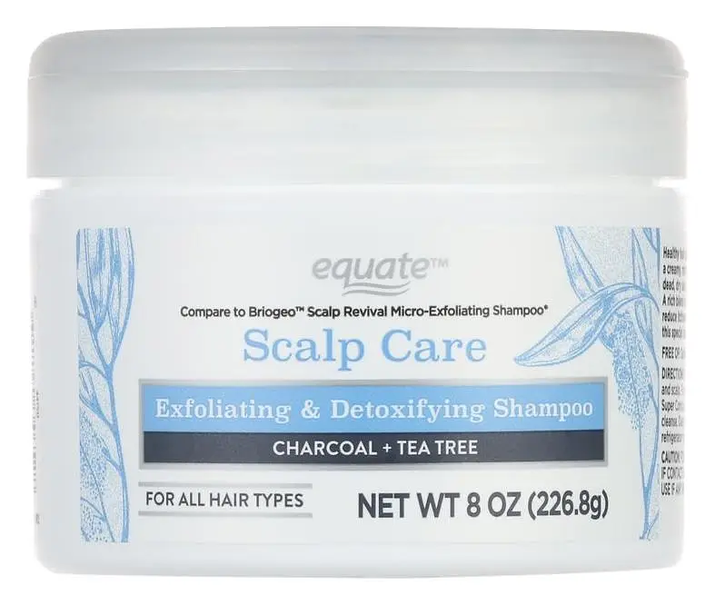 Equate Scalp Care Exfoliating & Detoxifying Daily Shampoo with Charcoal + Tea Tree