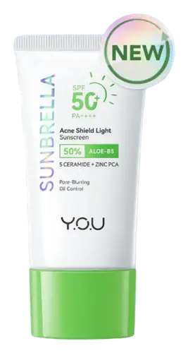 Y.O.U Sunbrella 50% Aloe-B5 Acne Shield Light Sunscreen SPF 50+ PA++++