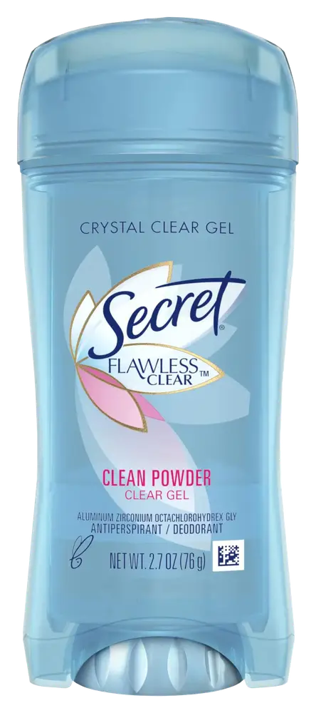 Secret Flawless Clear Gel Antiperspirant Deodorant Clean Powder