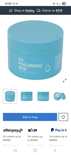 Anko Moisturise & Hydrate Night Mask