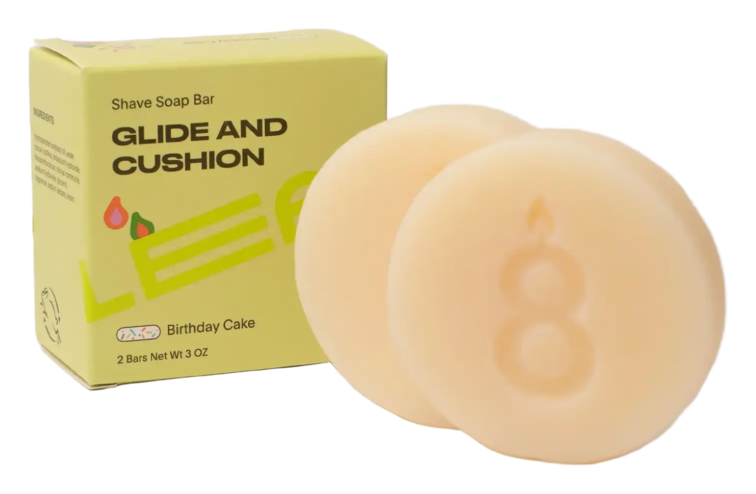 Leaf Shave Soap Bar Birthday Cake