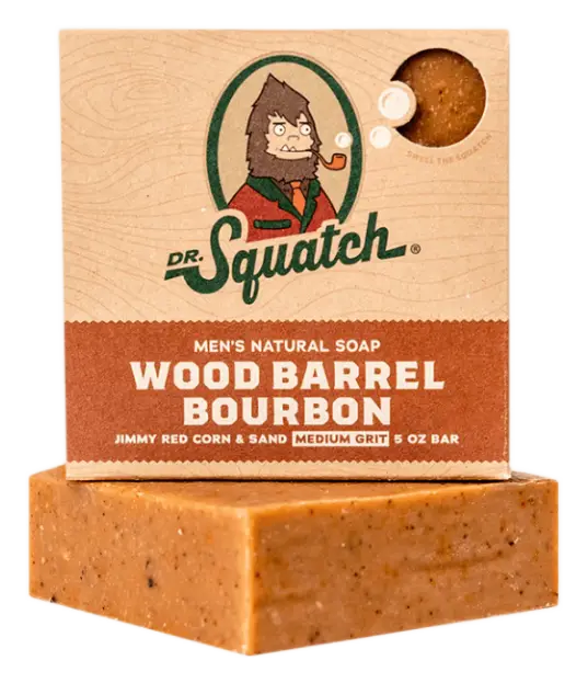 Dr. Squatch Wood Barrel Bourbon Bar Soap