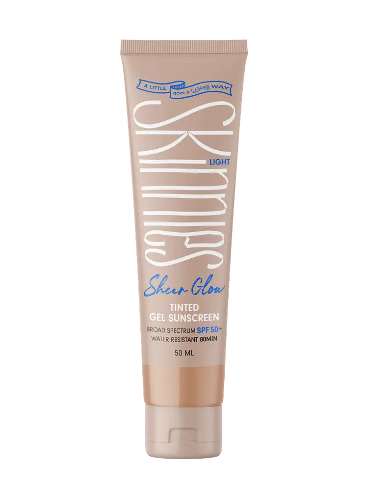 Skinnies Sheer Glow Tinted Gel Sunscreen SPF 50+ Light
