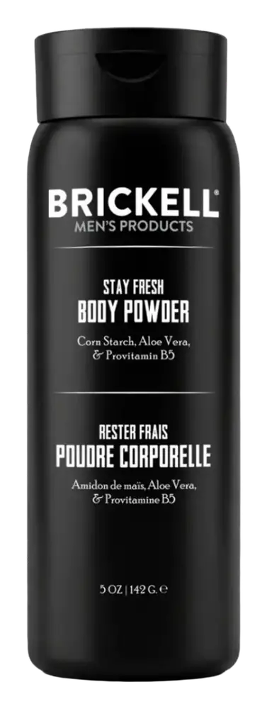 Brickell Men's Products Stay Fresh Body Powder Unscented