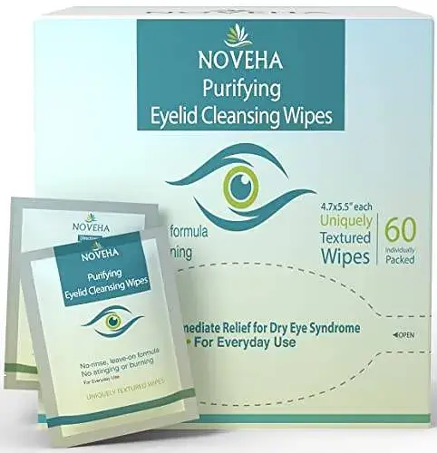 Noveha Eyelid Cleansing Wipes Purifying Eyelid Cleansing Wipes