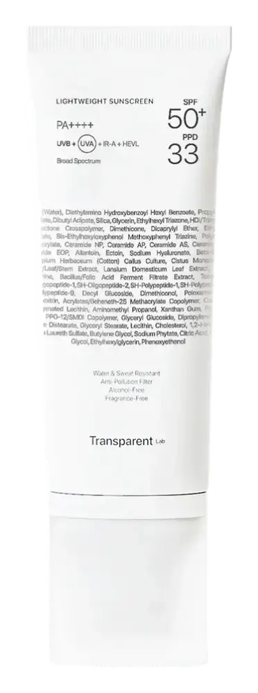 Transparent Lab Lightweight Sunscreen SPF50+