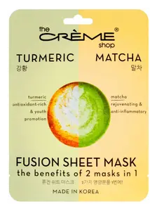 The Creme Shop Fusion Sheet Mask Turmeric & Matcha
