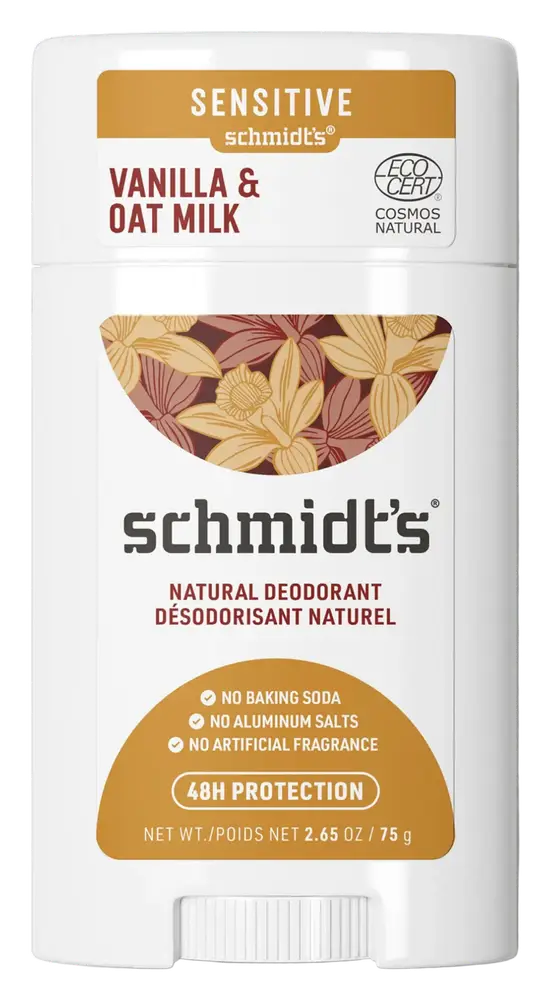 Schmidt's Naturals Aluminum-Free Sensitive Skin Stick Deodorant Vanilla & Oat Milk