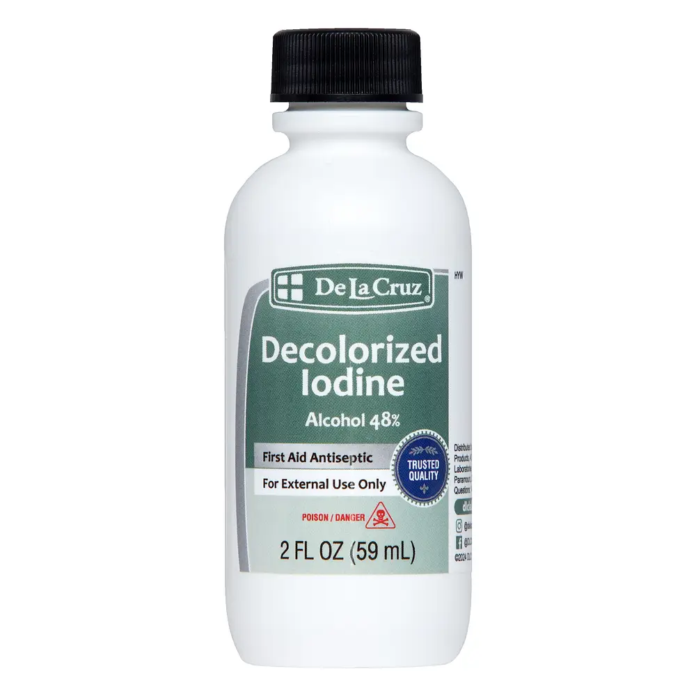 De La Cruz Decolorized Iodine First Aid Antiseptic
