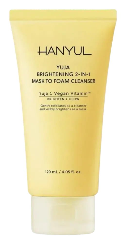 Hanyul Yuja Brightening 2-In-1 Mask To Foam Cleanser