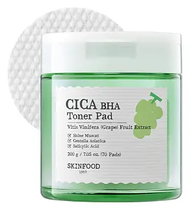 Skinfood Shine Muscat Cica BHA Toner Pad