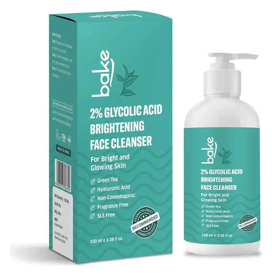 Bake 2% Glycolic Acid Brightening Face Cleanser