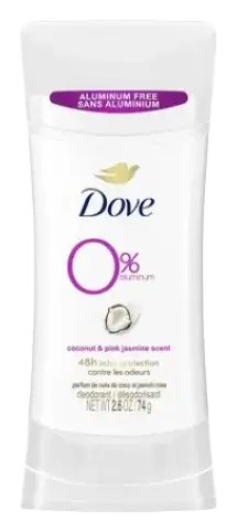Dove 0% Aluminum Deodorant Stick Coconut & Pink Jasmine