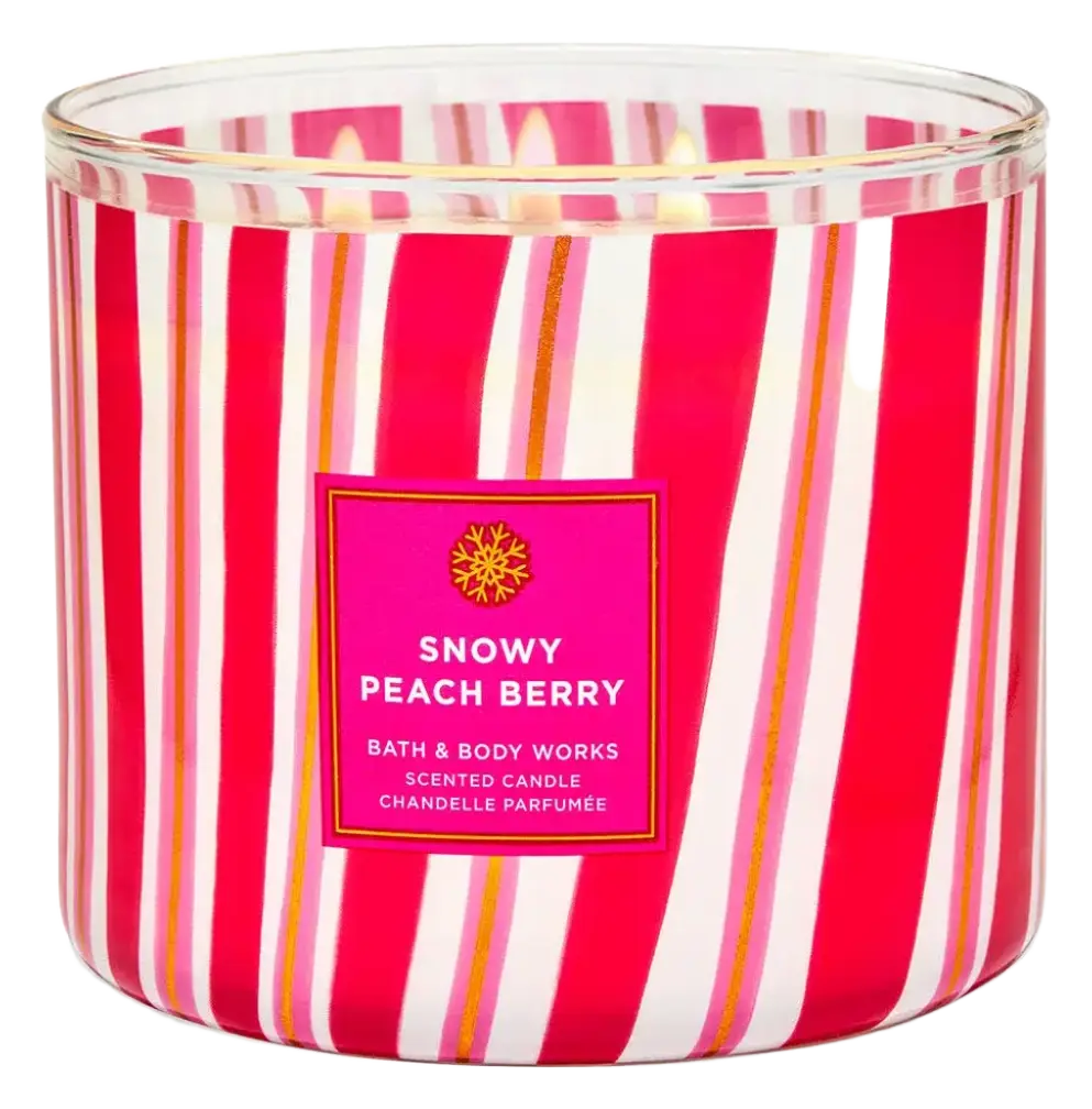 Bath & Body Works 3-Wick Candle Snowy Peach Berry