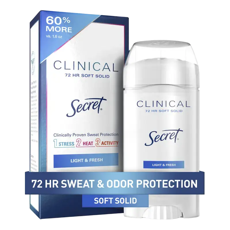 Secret Clinical 72 HR Soft Solid Antiperspirant Deodorant Light & Fresh