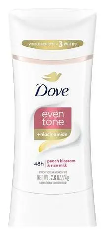 Dove Even Tone Antiperspirant Deodorant Stick Peach Blossom & Rice Milk