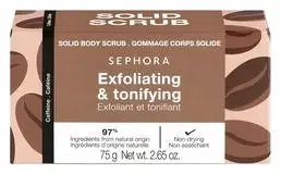 Sephora Collection Solid Body Scrub Exfoliating & Tonifying Caffeine