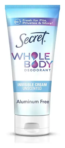 Secret Whole Body Deodorant Invisible Cream Unscented