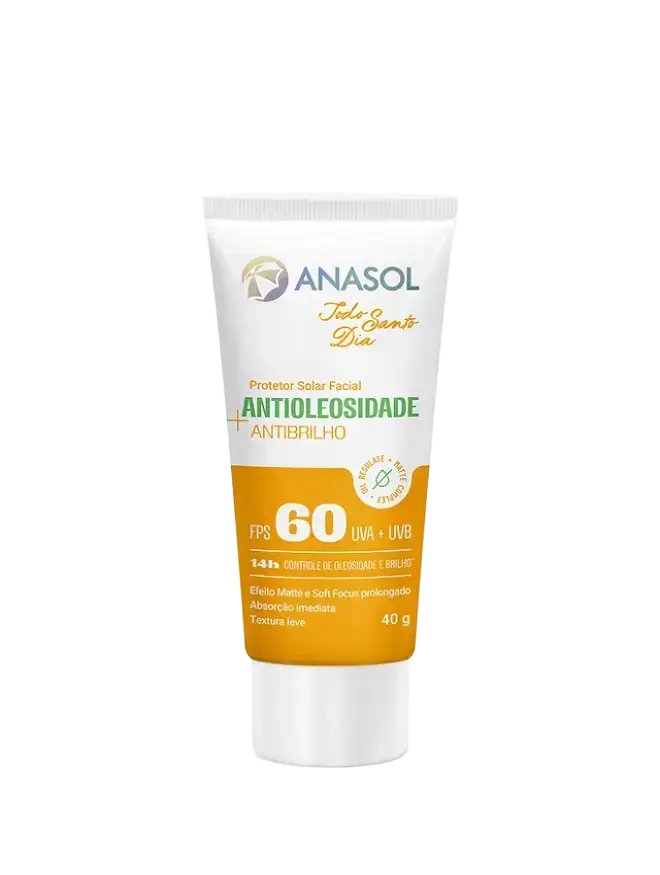 Anasol Protetor Solar Facial Antioleosidade Antibrilho SPF 60