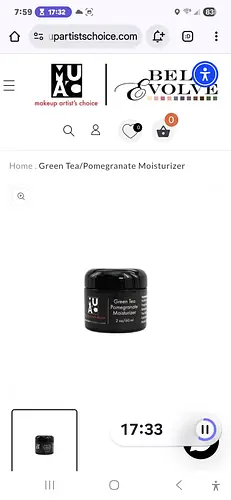 Makeup Artist's Choice Green tea pomegranate moisturizer