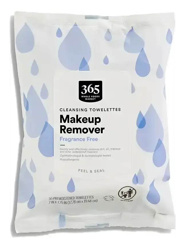 365 by Whole Foods Market Makeup Remover Cleansing Towelettes Fragrance Free