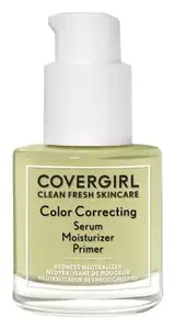 Covergirl Clean Fresh Primer, Color Correcting Serum and Moisturizer Redness Neutralizer, Fair