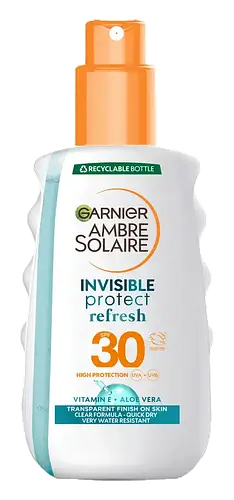 Garnier Ambre Solaire Invisible Protect Refresh Sun Protection Spray SPF30 UK