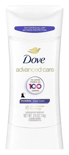 Dove Advanced Care Invisible Antiperspirant Deodorant Stick Sheer Fresh