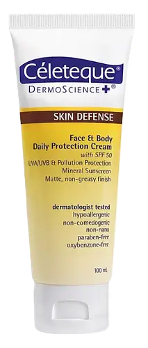 Celeteque Skin Defense Face and Body Daily Protection Cream SPF 50