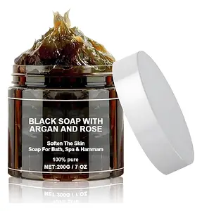 Zawina Morocco Black Soap With Argan And Rose