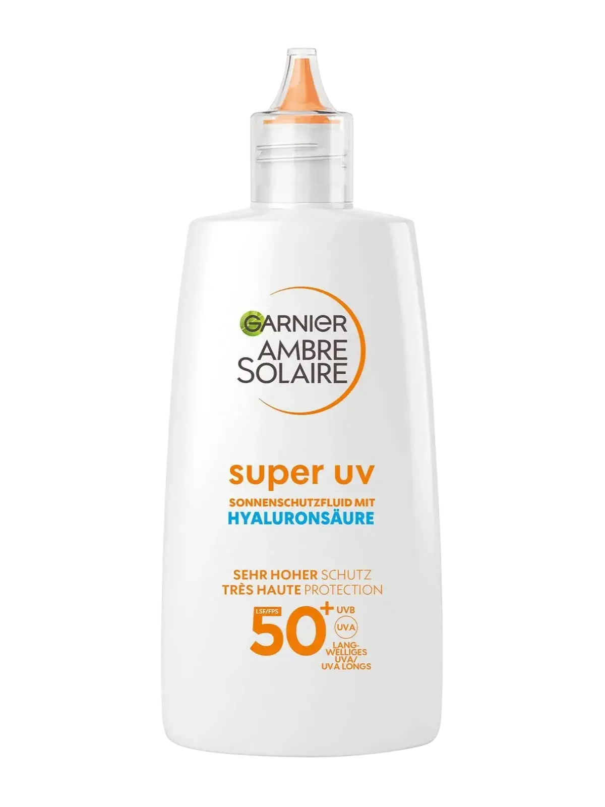 Garnier Ambre Solaire Super UV Hydrating Face Fluid SPF 50+ With Hyaluronic Acid Germany