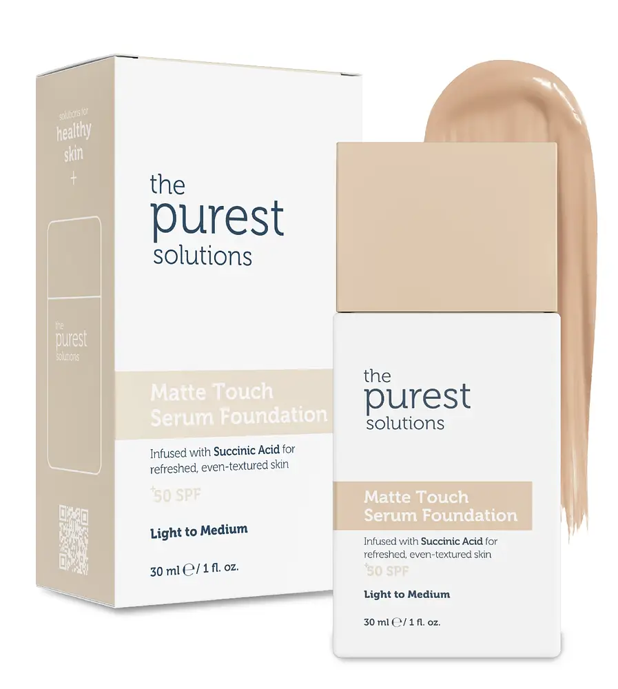 The Purest Solutions Matte Touch Serum Foundation SPF 50+ Light To Medium