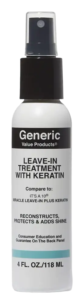 Generic Value Products Leave In Treatment with Keratin Compare to It’s a 10 Miracle Leave-in Plus Keratin