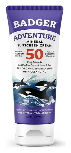 Badger Adventure Mineral Sunscreen Cream SPF 50